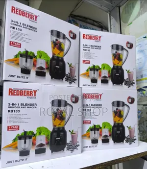 Redbbery Blender 3 In1 Chopper and Grinder