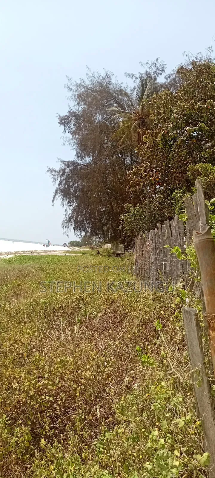 Water Touching 3.1/4 Acres Beach Plot at Galu Beach