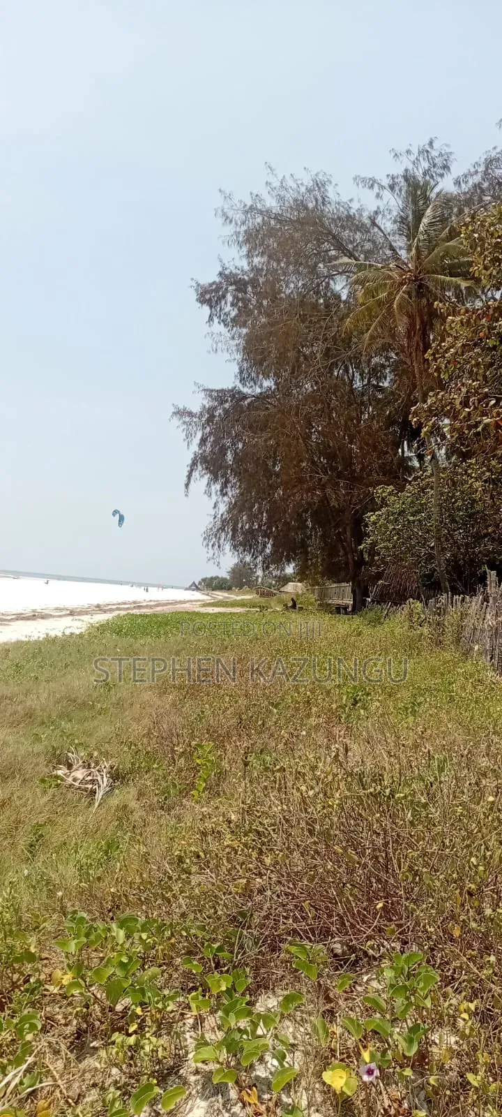 Water Touching 3.1/4 Acres Beach Plot at Galu Beach