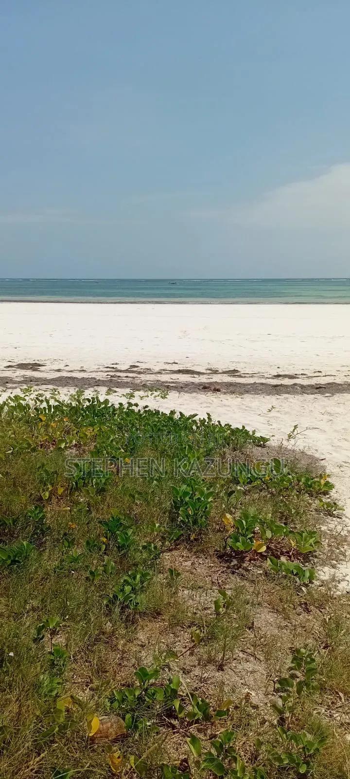 Water Touching 3.1/4 Acres Beach Plot at Galu Beach