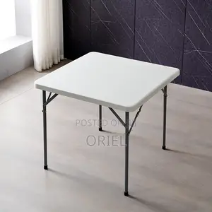 Picnic Foldable Table : 90cm Square Foldable Plastic Table