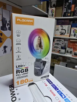 Portable Phone Ring Light , Multiple Colours With Mirror.