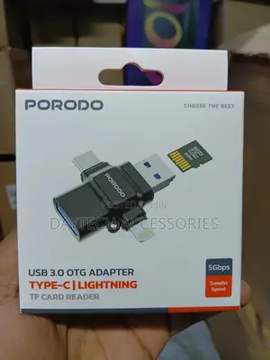 Porodo 4-in-1 Usb 3.0 Otg Card Reader Etk-09 – Lightning Type-C