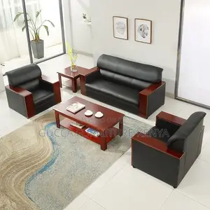 Executive 5-seater Leather Reception Office Sofa