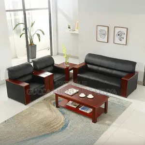 Executive 5-seater Leather Reception Office Sofa
