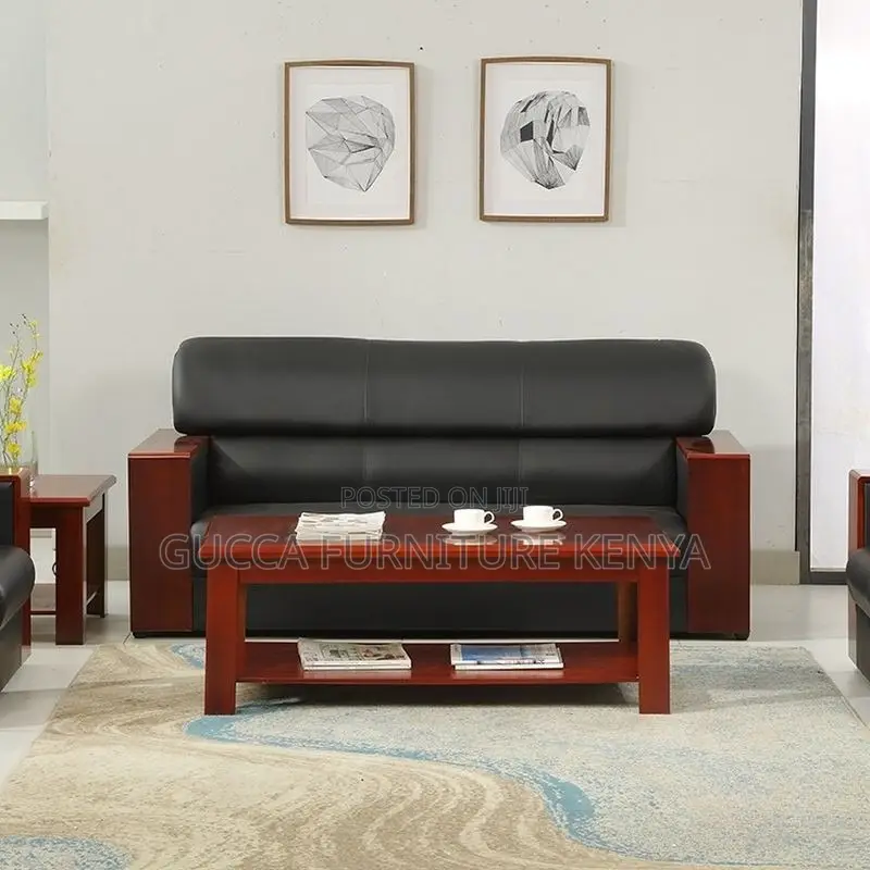 Executive 5-seater Leather Reception Office Sofa