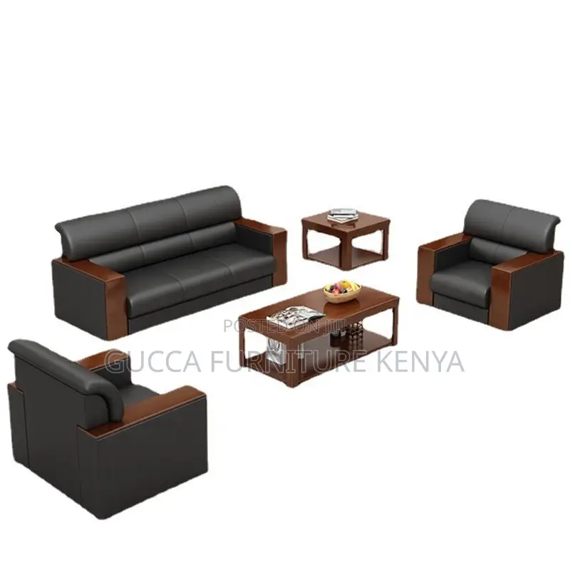 Executive 5-seater Leather Reception Office Sofa