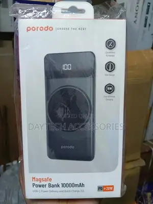Porodo Magsafe Power Bank 10000mah With 20w Pd Li-Polymer 3.7v Battery