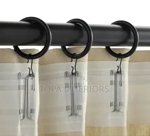 Black Curtain Drapery Metal Rings for Curtain Installation