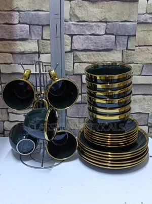 Black Gold Line 24 PCS Dinner Set