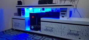 Tv Stand Fitted With Led Lights And 3 Drawers + Free Delivery!!!