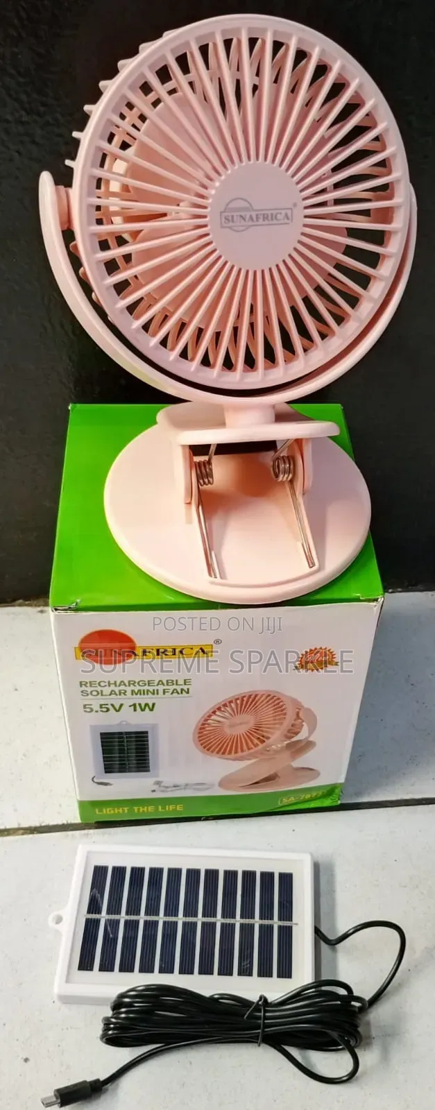 Rechargeable Solar Mini Fan.