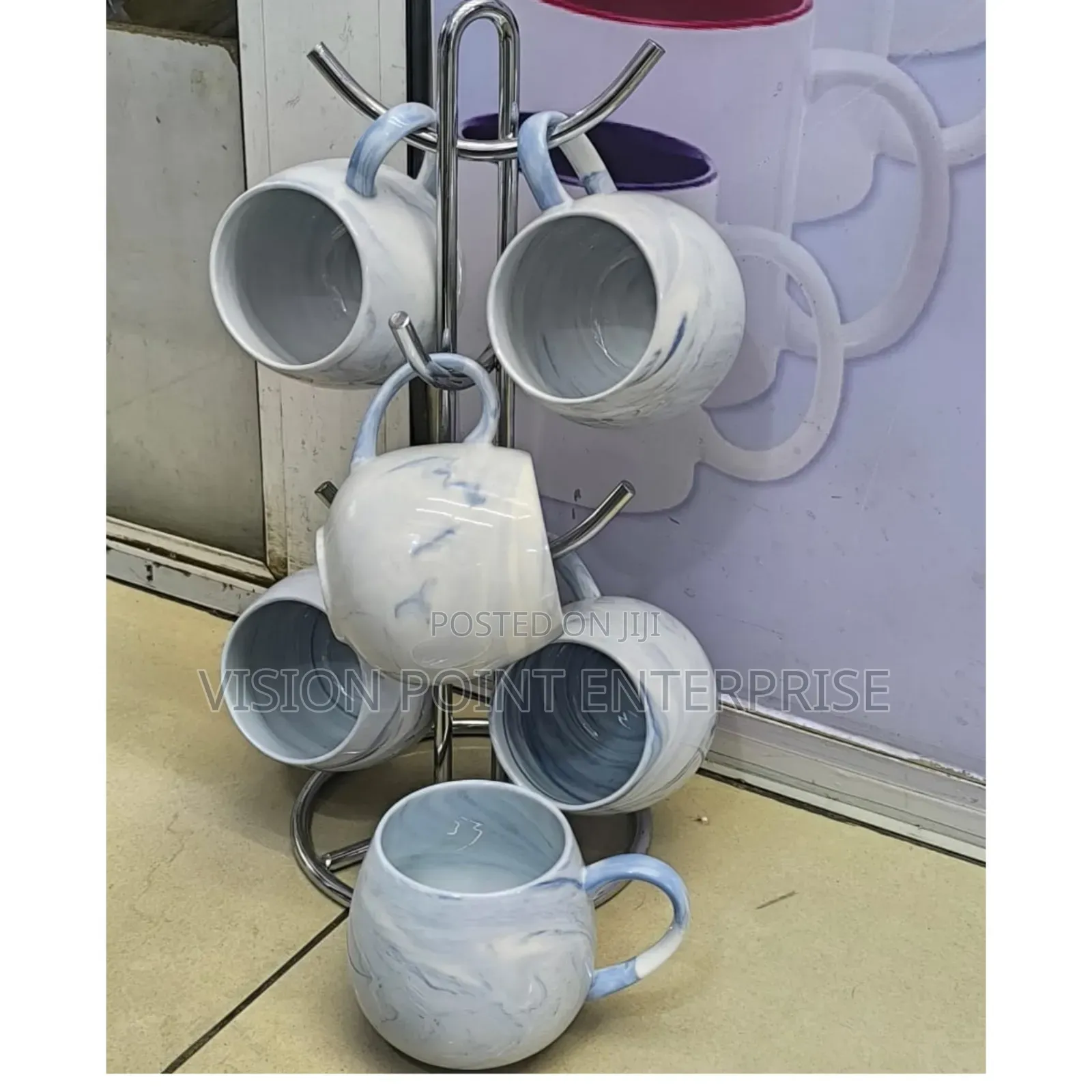 Ceramic Pot Mugs 6pcs