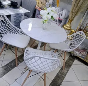 All White Dining Set (3 Seater)