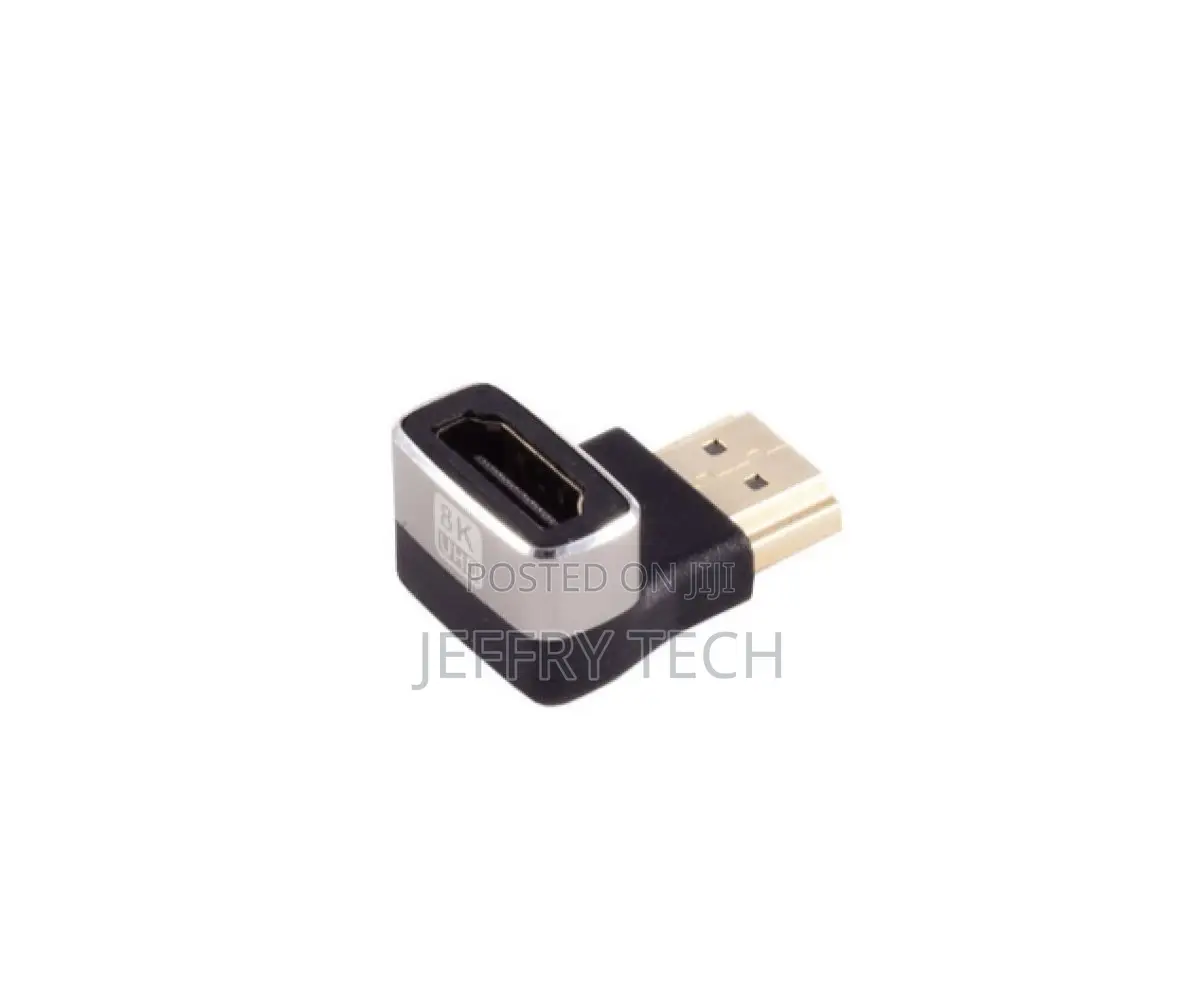 Hdmi-a Adapter, 90° Angle Bottom, , Metal Hdmi-a Socket to Plug, 
