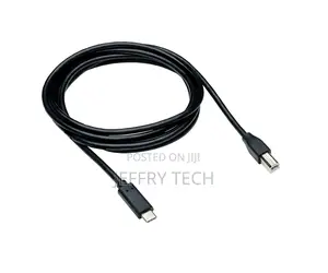 Usb Cable Type C to Usb 2.0 B Printer Plug, Black,