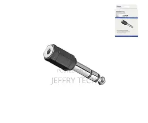 Audio Adapter 6.35mm Stereo Plug to 3.5mm Socket, Black,