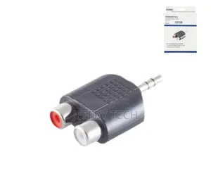 Audio Adapter 3.5mm Jack Plug to 2x Rca Socket, Black