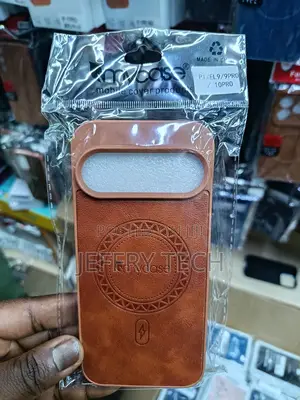 Brown Faux Leather Phone Case for a Google Pixel 9/9 Pro/10 Pro Phone