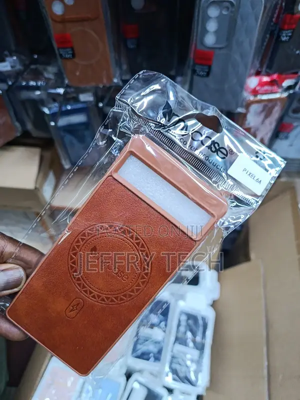 Brown Pu Leather Phone Case for the Google Pixel 6a