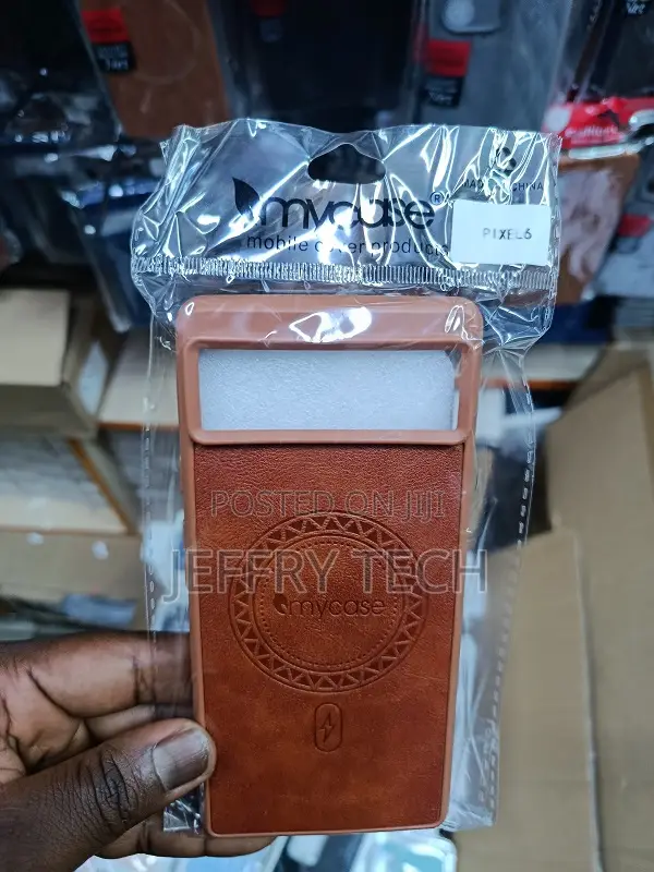 Leather Phone Case for a Google Pixel 6 Phone.