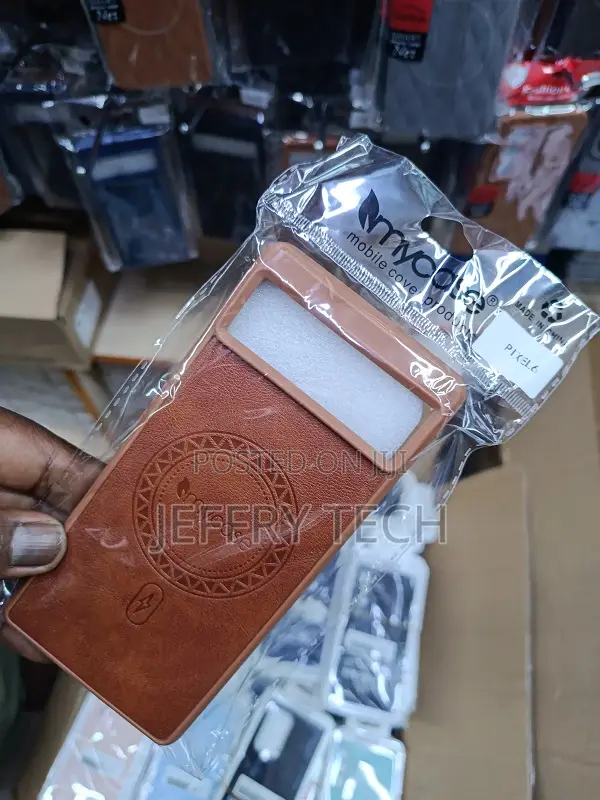 Leather Phone Case for a Google Pixel 6 Phone.
