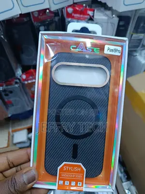 Carbon Fiber Texture Magnetic Phone Case for the Google Pixel 9 Pro.