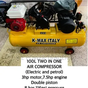 100 Litres 2 In 1 Air Compressor (Electric And Petrol)