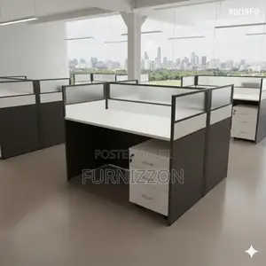 Modern Shared Office Desk With Glass Aluminium Partition