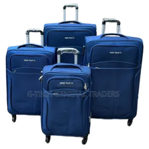 Luxurious 4in1 Fabric Double Zip Travel Suitcase