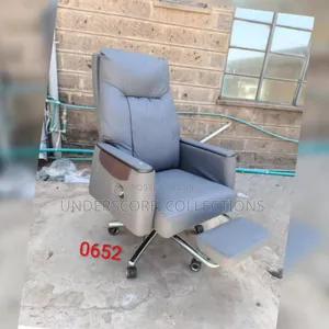 Grey/Black Leather Office Chairs