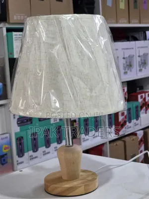 *Creative Led Solid Wood Fabric Table Lamp* *Size:35*25*25cm*