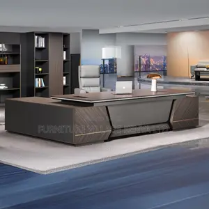Office Table: 240cm L-shaped Executive Office Desk