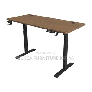 Brown Motorized Electric Standing Desk