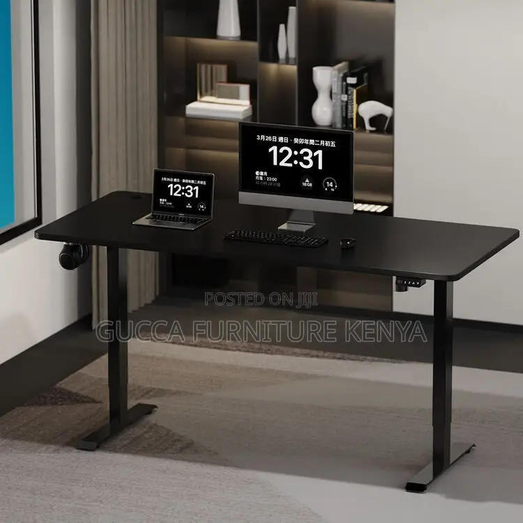 Brown Motorized Electric Standing Desk