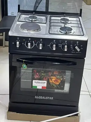 Black 60*60 Globalstar Jet 3+1 Standing Gas Cooker With Electric Oven