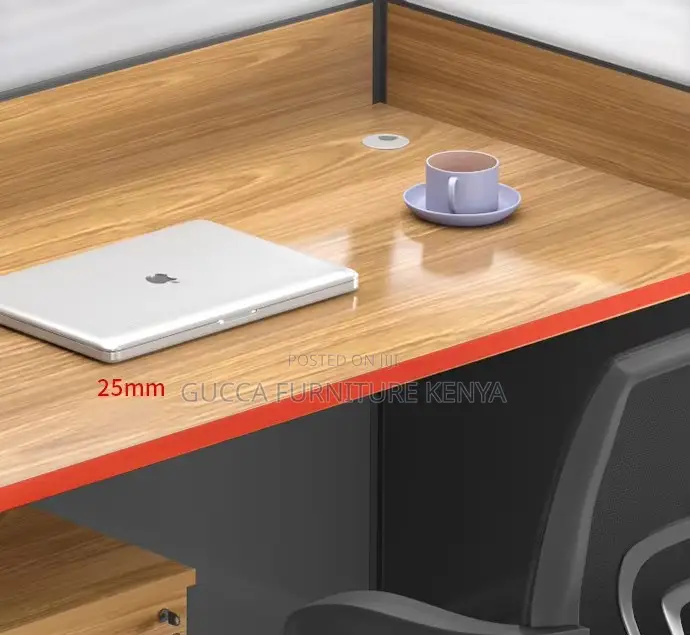 4-way Brown Office Modular Workstation