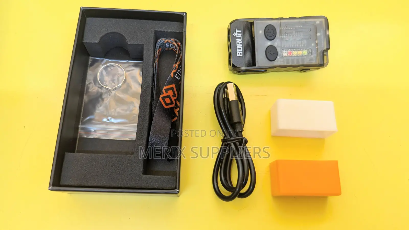 Boruit V20 Keychain Edc Flashlight Swivel Head Buzzer Usb Led