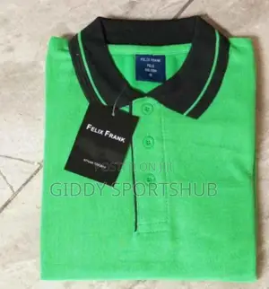 Polo Tshirt Green With Black Color