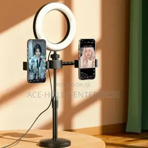 6inch Led Selfie Stand Ring Light With 3 Modes and Dual Phone Holder