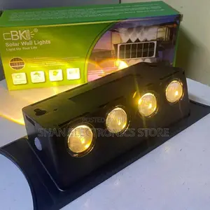 8 Led Up Down Warm White Solar Fence Lights 8 Led 1 Pack