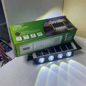 Simple Design 8 Led Up Down Solar Wall Lights, 1 Pack Warm White