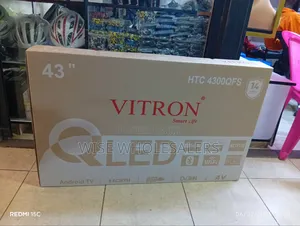 Vitron Qled 43"Inches,Frameless FHD Smart Android Tv Appstore√√