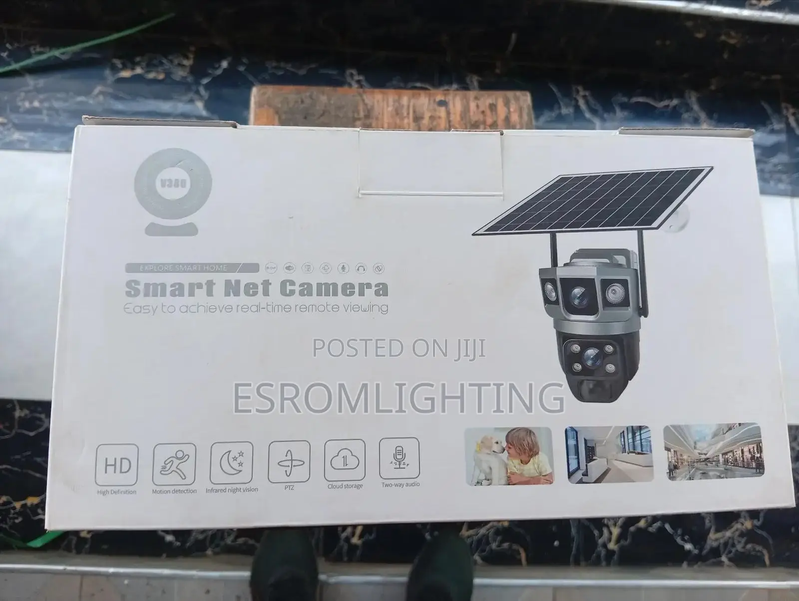 Solar Smart Dual-Lens CCTV Camera – No Power,