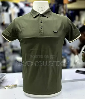 Cream White/Green Polo
