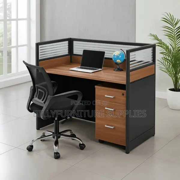 Brown One Way Workstation