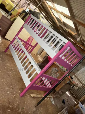 4x6 Pink and White Bunk Bed