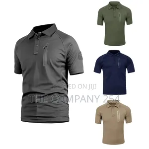 Slim Fit Tactical Polo Outdoor Short Sleeve Summer Turn-Down T-Shirt