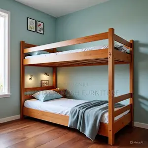 4x6 Clear Varnish Mahogany Bunk Bed