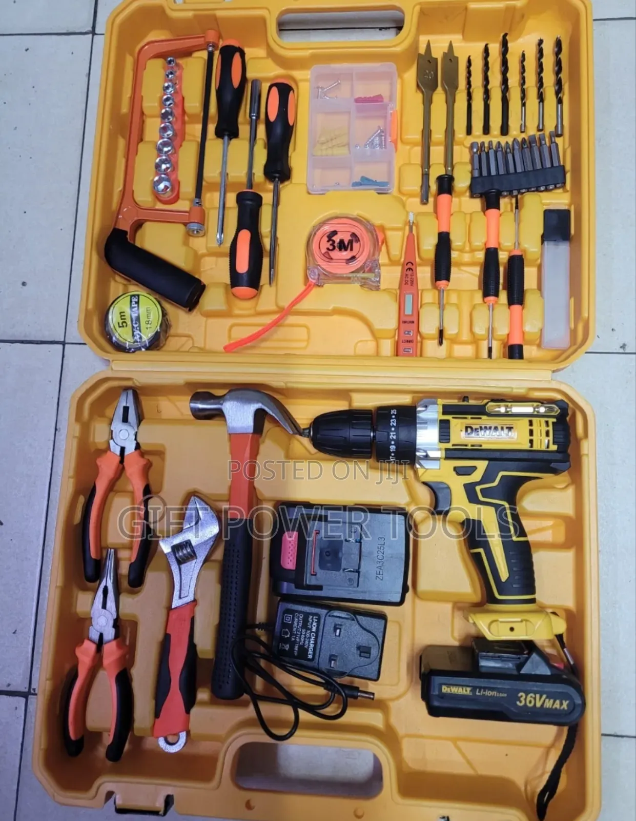 Dewalt Cordless Drill Set 36v/118pcs Drill Set